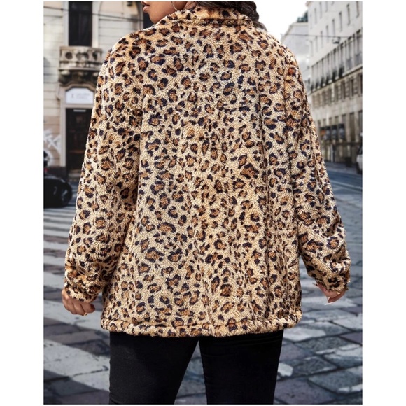Leopard Print Faux Fur Jacket - Picture 4 of 6